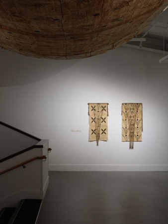 An installation image of the exhibition Lalaga Le Hui Fono in Govett-Brewster Art Gallery