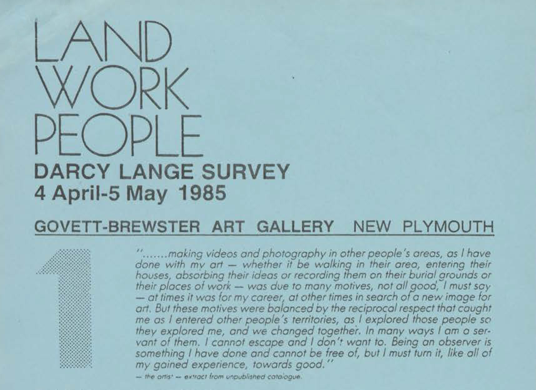 1985 April May Land Work People 1
