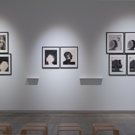 Len Lye Installation View, Len Lye's 1947 Shadowgraphs In 'Emanations The Art Of The Cameraless Photography' Govett Brewster Art Gallery, 2016. Photo Bryan James